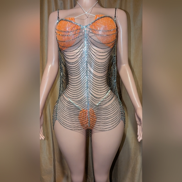 Rhinestones Strings Dress - Picture 11 of 13